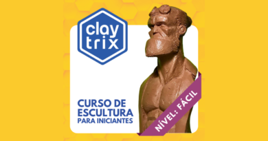 capa curso de escultura da claytrix