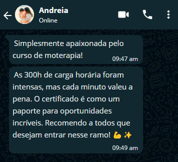 depoimento 09 curso de massoterapia com certificado abrath